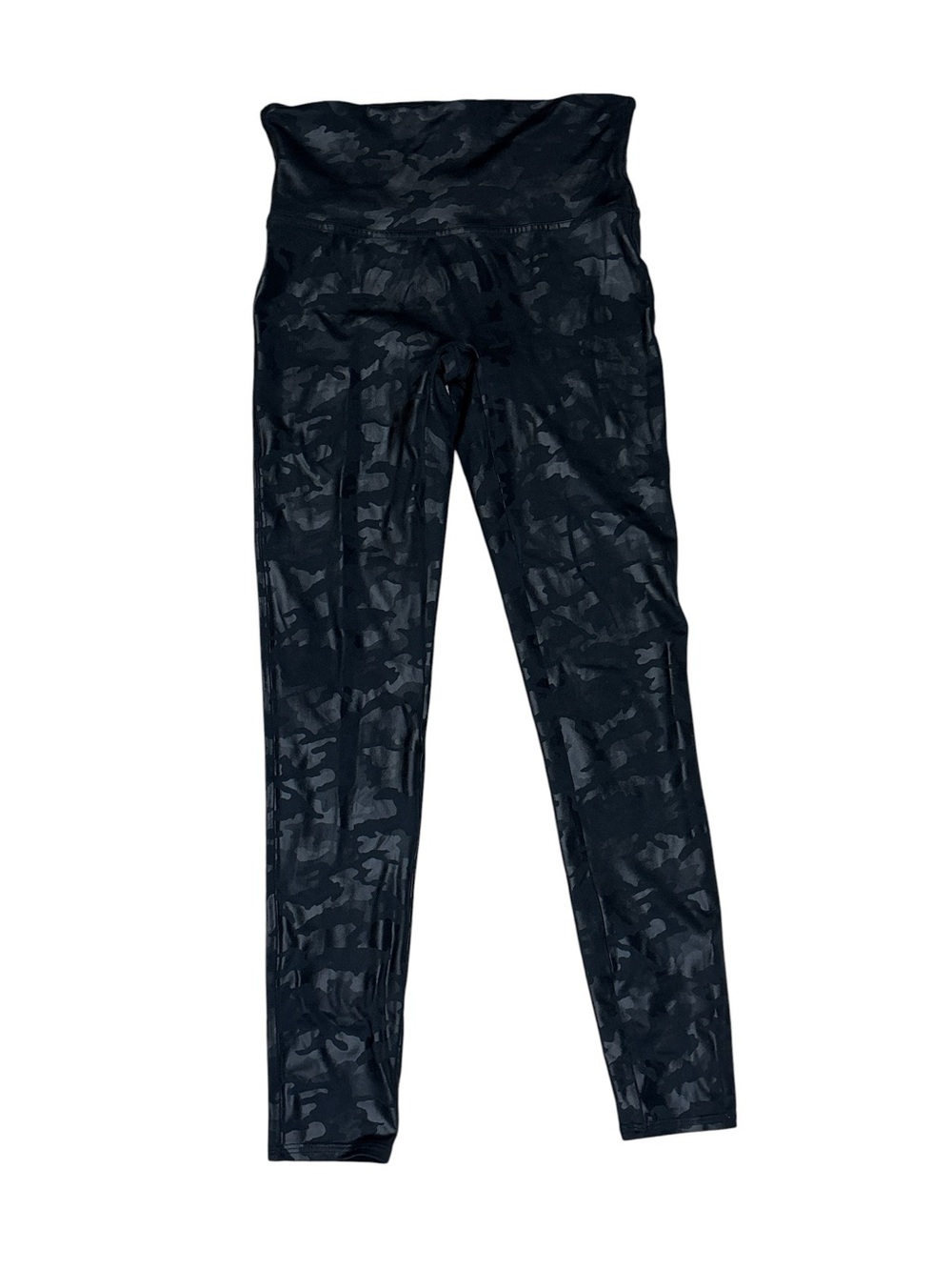 Spanx Black Camouflage Leggings size large
